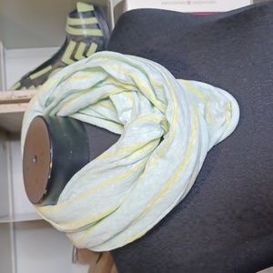 Gap pale green and yellow infinity scarf